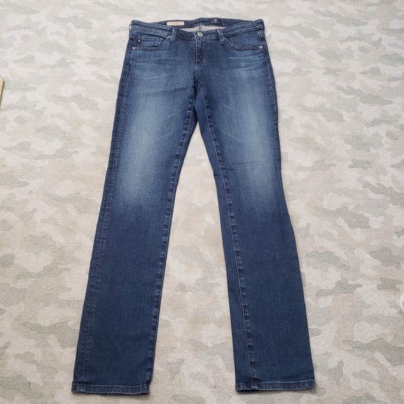 Ag Adriano Goldschmied Denim - AG Adriano Goldschmied Jeans Womens 28R Blue The Stevie Straight Denim Medium